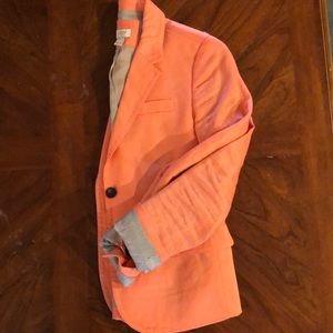 Coral pink J.crew linen blazer